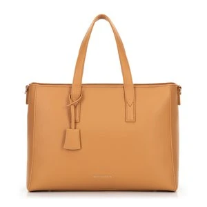 Damska torba na laptopa 16" z imitacji skóry camel Wittchen