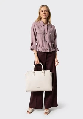 Damska torba na laptopa 17" z imitacji skóry złamana biel Wittchen