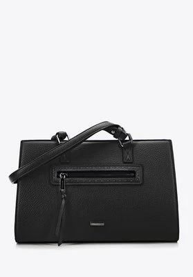 Damska torba z dekoracyjnym obszyciem czarna Wittchen