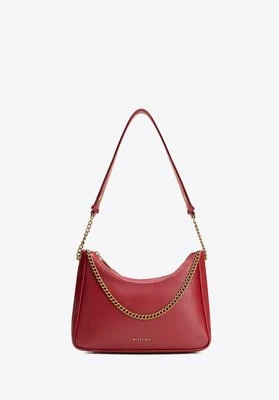 Damska torebka bagietka ze skóry czerwona Wittchen