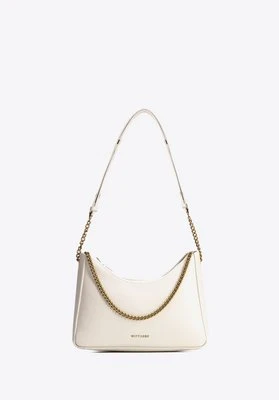 Damska torebka bagietka ze skóry kremowa Wittchen