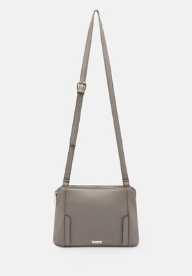 Damska torebka crossbody dwukomorowa szaro - złota Wittchen