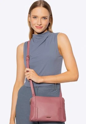 Damska torebka crossbody dwukomorowa zgaszony róż Wittchen