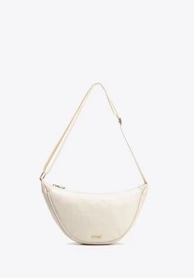 Damska torebka crossbody na szerokim pasku kremowa Wittchen