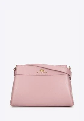 Damska torebka crossbody trapezowa różowa Wittchen