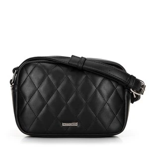 Damska torebka crossbody z imitacji skóry czarna Wittchen