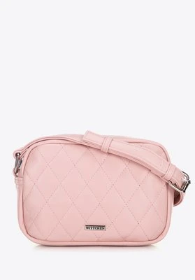 Damska torebka crossbody z imitacji skóry różowa Wittchen