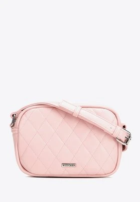 Damska torebka crossbody z imitacji skóry różowa Wittchen