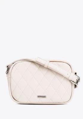Damska torebka crossbody z imitacji skóry złamana biel Wittchen