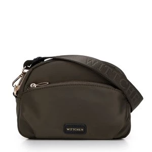 Damska torebka crossbody z nylonu zielona Wittchen