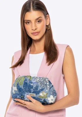 Damska torebka crossobody z cekinami niebiesko - zielona Wittchen