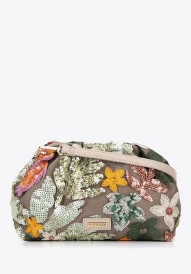 Damska torebka crossobody z cekinami zielono - różowa Wittchen