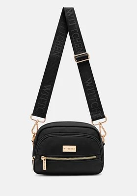 Damska torebka dwukomorowa z nylonu czarna Wittchen