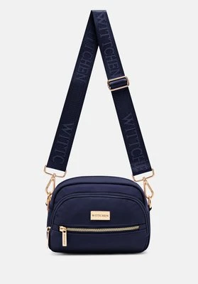 Damska torebka dwukomorowa z nylonu granatowa Wittchen