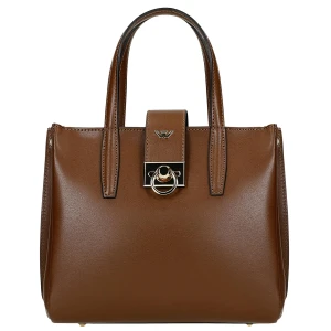 Elegancka ciemnobrązowa torebka damska typu kuferek 80404-52 Wojas