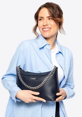 Damska torebka na ramię z ekoskóry granatowa Wittchen