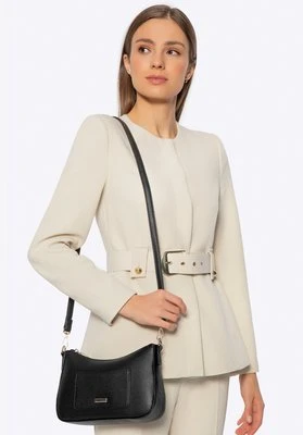 Damska torebka na ramię z ekoskóry mała czarno - złota Wittchen