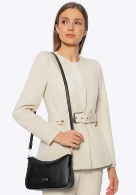 Damska torebka na ramię z ekoskóry mała czarno - złota Wittchen