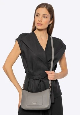 Damska torebka na ramię z ekoskóry mała szaro - złota Wittchen