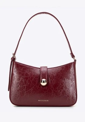 Damska torebka na ramię z imitacji skóry bordowa Wittchen