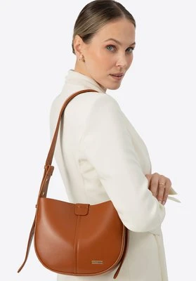 Damska torebka na ramię z imitacji skóry brązowa Wittchen