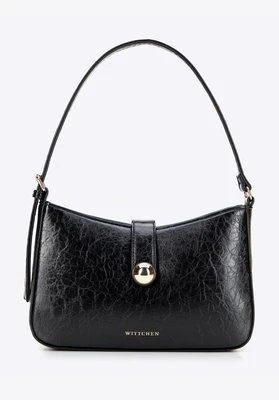 Damska torebka na ramię z imitacji skóry czarna Wittchen