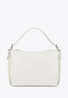 Damska torebka na ramię z imitacji skóry z regulowaną rączką złamana biel Wittchen