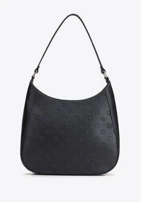 Damska torebka na ramię z imitacji skóry z tłoczeniem czarna Wittchen