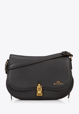 Damska torebka na ramię z naturalnej skóry ciemny brąz Wittchen