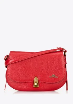 Damska torebka na ramię z naturalnej skóry czerwona Wittchen