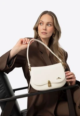 Damska torebka na ramię z naturalnej skóry kremowa Wittchen