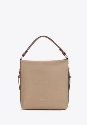 Damska torebka na ramię z rączką z ekoskóry beżowa Wittchen