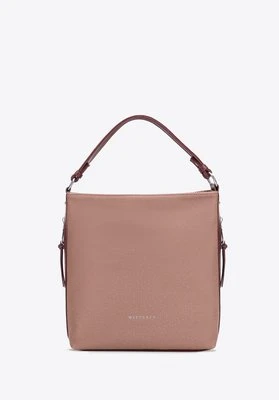 Damska torebka na ramię z rączką z ekoskóry bordowa Wittchen