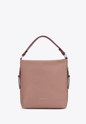 Damska torebka na ramię z rączką z ekoskóry bordowa Wittchen