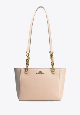 Damska torebka na ramię ze skóry beżowa Wittchen