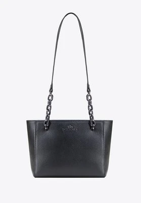 Damska torebka na ramię ze skóry czarno - grafitowa Wittchen