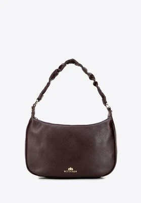 Damska torebka na ramię ze skóry naturalnej brązowa Wittchen