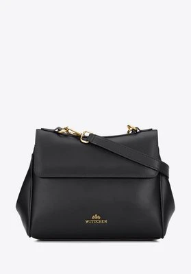 Damska torebka na ramię ze skóry naturalnej czarna Wittchen