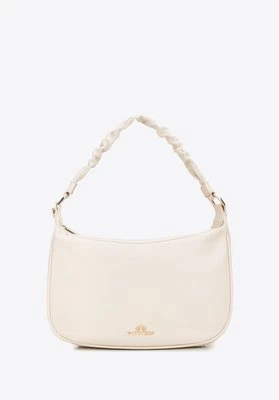 Damska torebka na ramię ze skóry naturalnej kremowa Wittchen