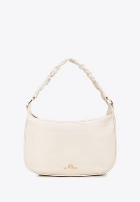 Damska torebka na ramię ze skóry naturalnej kremowa Wittchen
