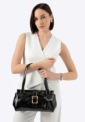 Damska torebka na ramię ze skóry podłużna czarna Wittchen