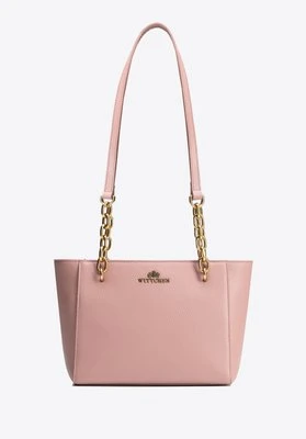 Damska torebka na ramię ze skóry różowa Wittchen