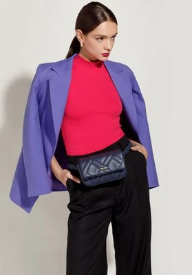 Damska torebka nerka geometrycznie pikowana granatowa Wittchen