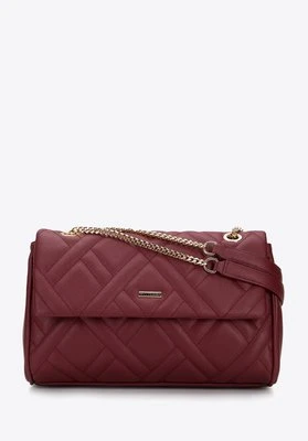 Damska torebka pikowana na łańcuszku czerwona Wittchen