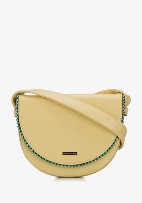 Damska torebka półokrągła z koralikami Wittchen