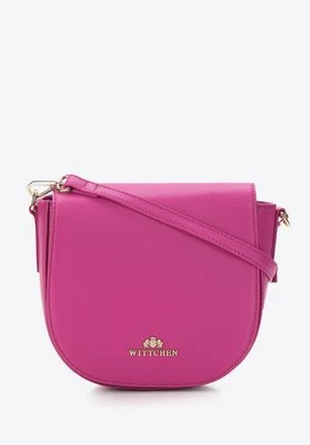 Damska torebka saddle bag skórzana prosta różowa Wittchen