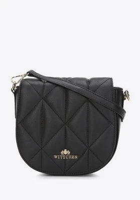 Damska torebka saddle bag z pikowanej skóry czarna Wittchen