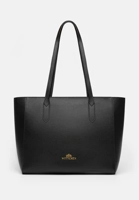 Damska torebka shopper ze skóry czarna Wittchen