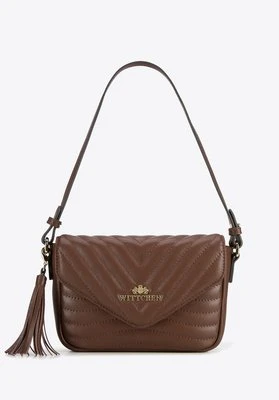Damska torebka skórzana pikowana z chwostem brązowa Wittchen