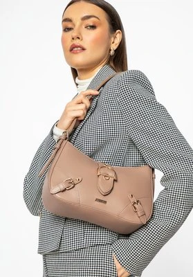 Damska torebka typu bagietka z ekoskóry beżowa Wittchen